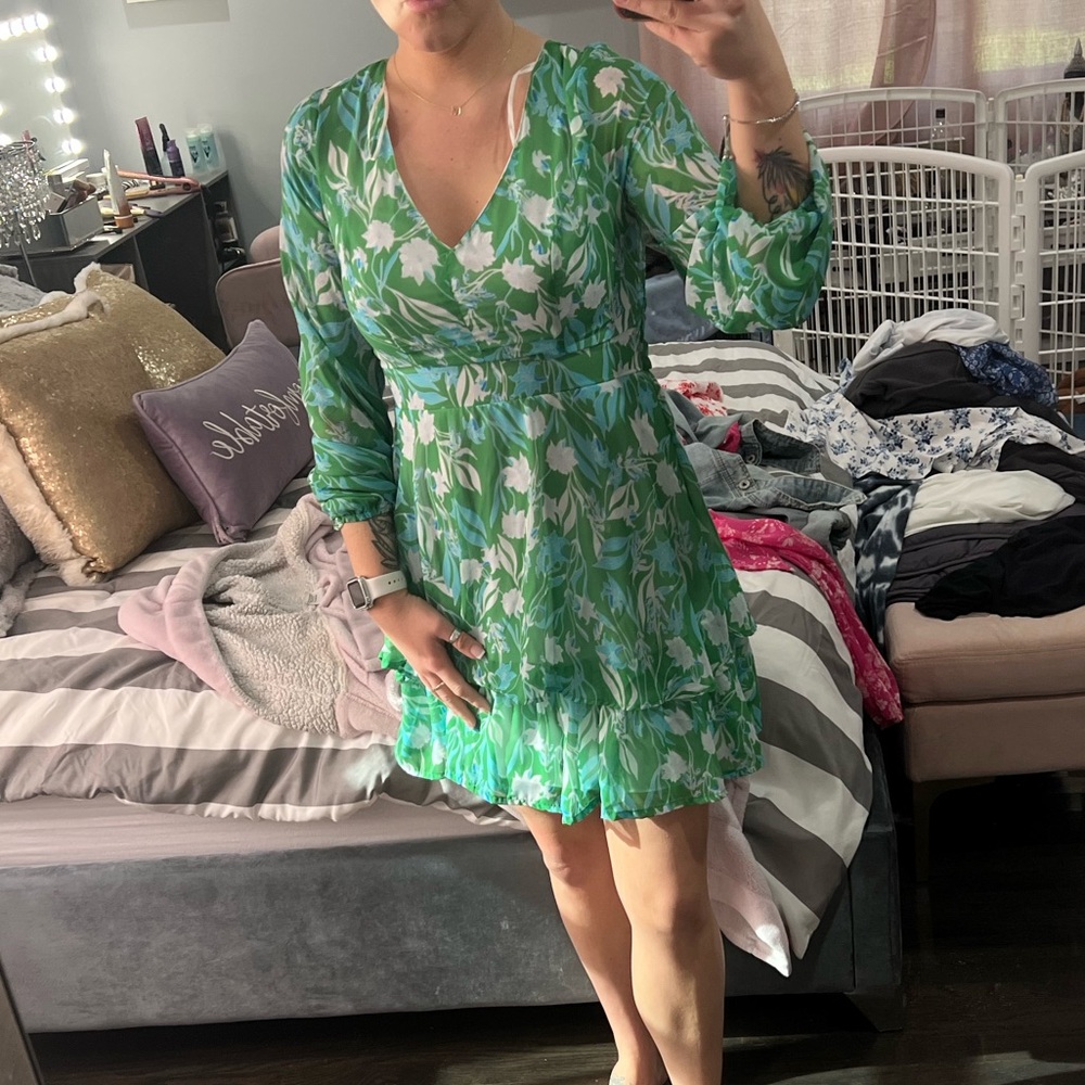 Green Floral Dress
